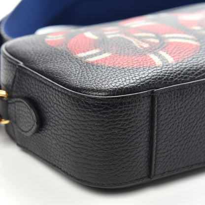 Gucci Grained Calfskin Sylvie Web Kingsnake Small Camera Bag Black Multicolor 9 of 13