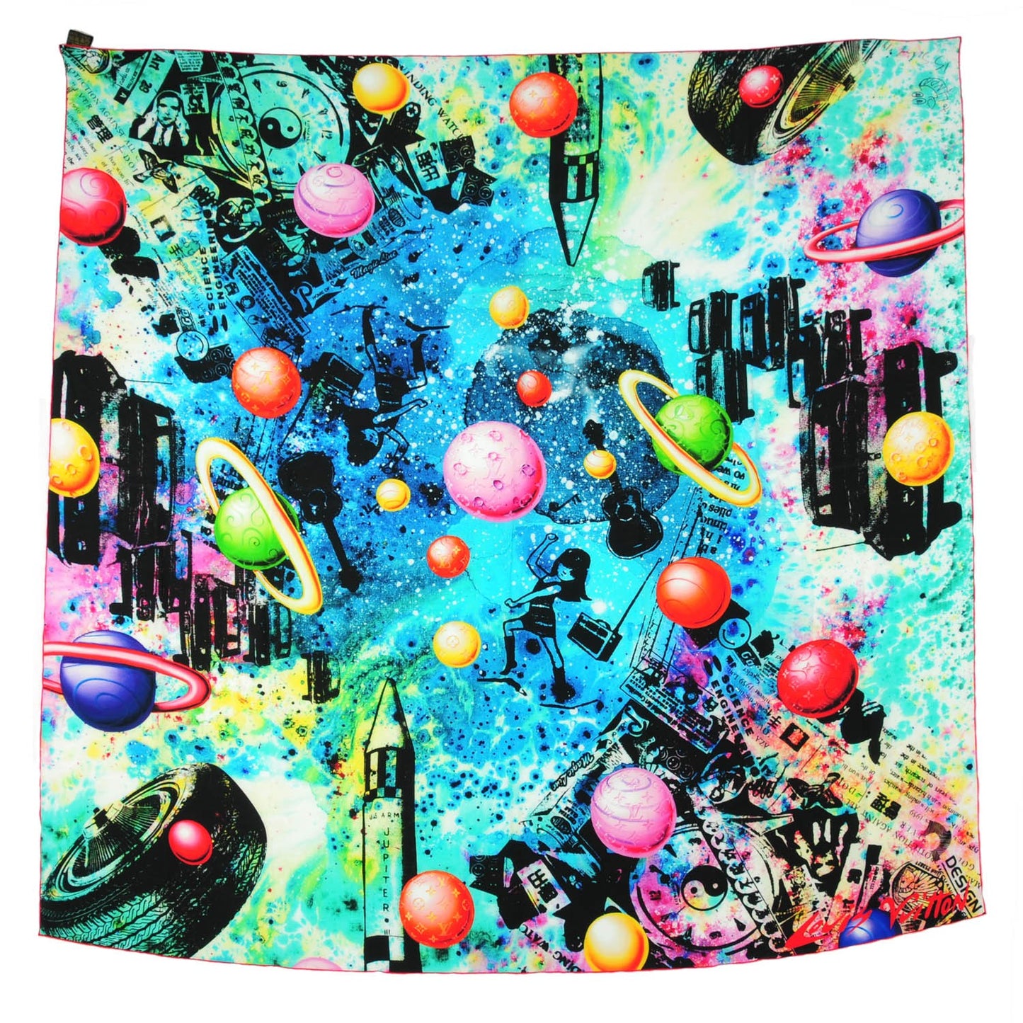 Silk Kenny Scharf Cosmic Pop Giant Square Scarf