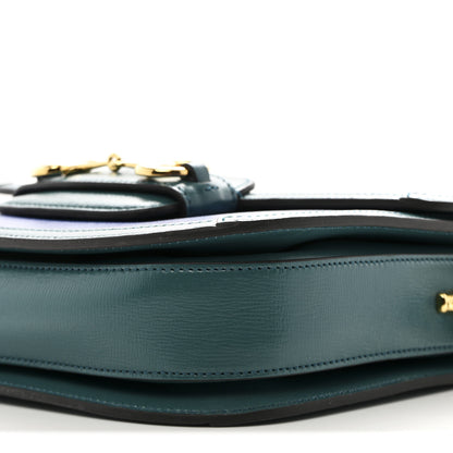 Gucci Azalea Calfskin Horsebit 1955 Shoulder Bag Imperial Blue Pavone 10 of 10