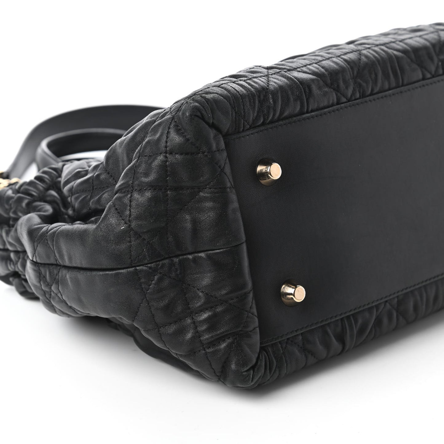 Gaufre Lambskin Cannage Delices Tote Black