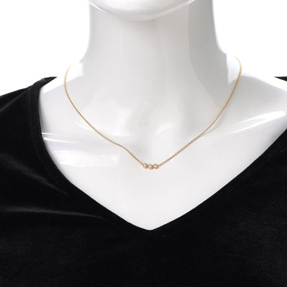 Christian Dior 18K Yellow Gold Diamond Mimirose Pendant Necklace 2 of 6