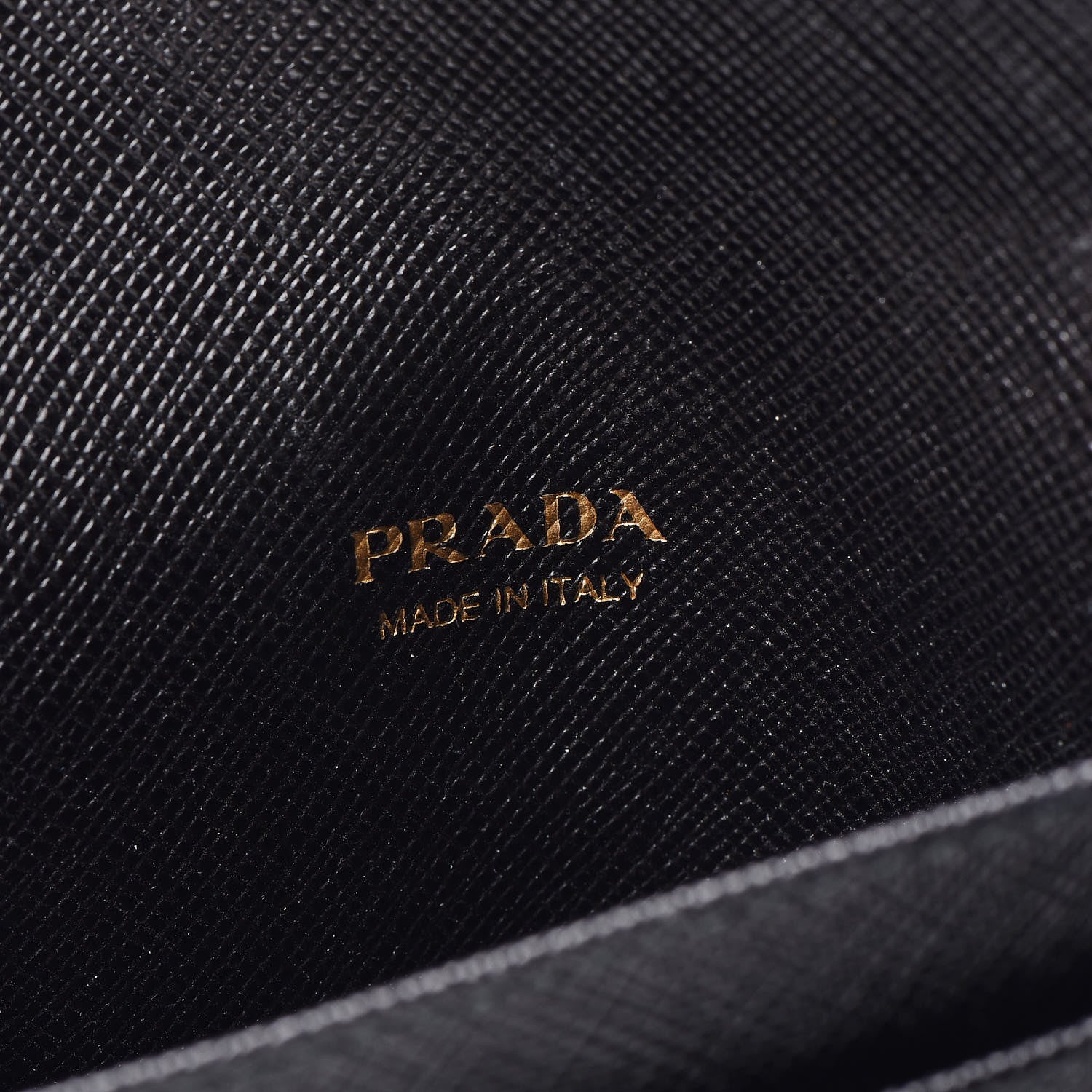 Prada Saffiano Metal Flap Wallet Black 7 of 9