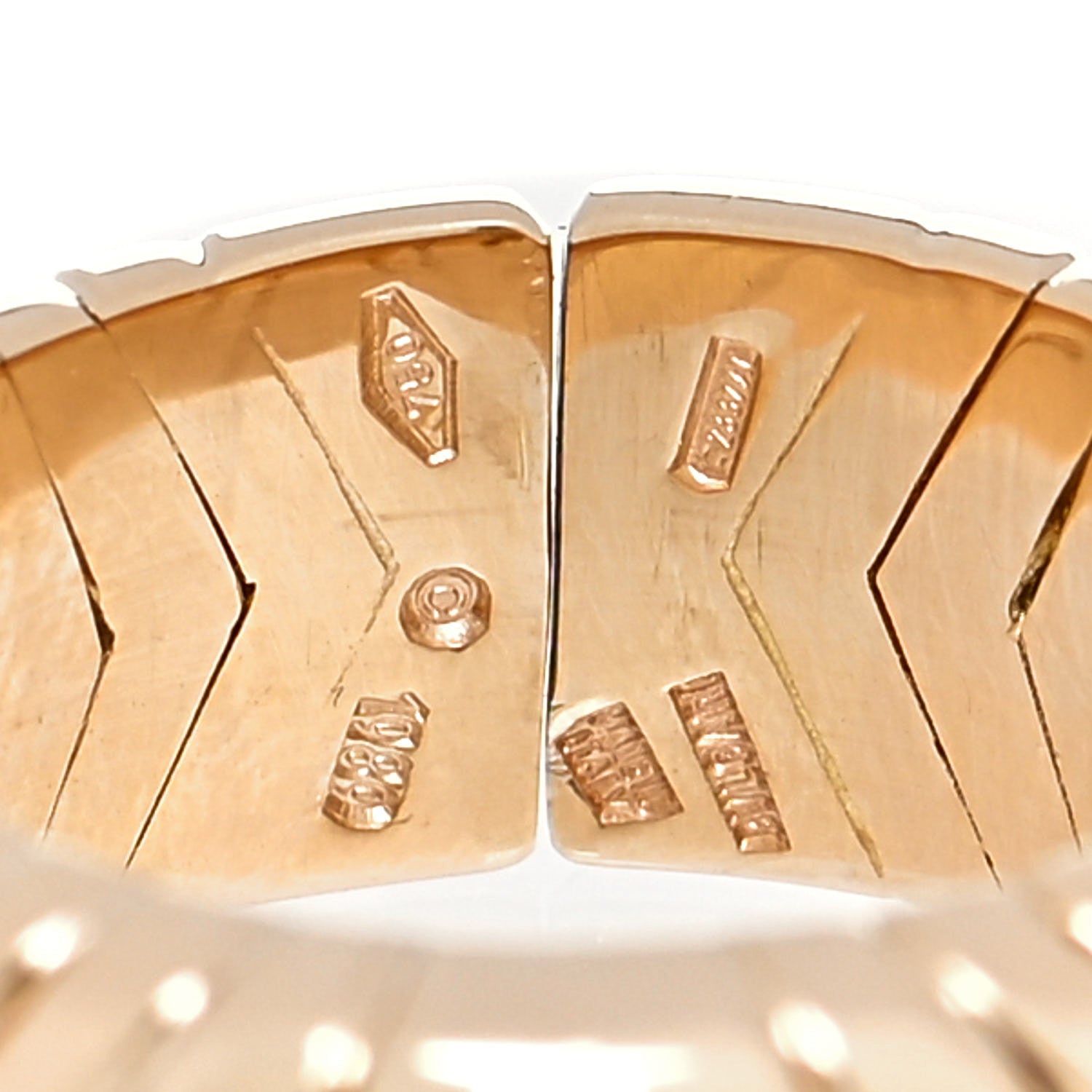 Bulgari 18K Yellow Gold Parentesi Ring 50 5.5 5 of 5
