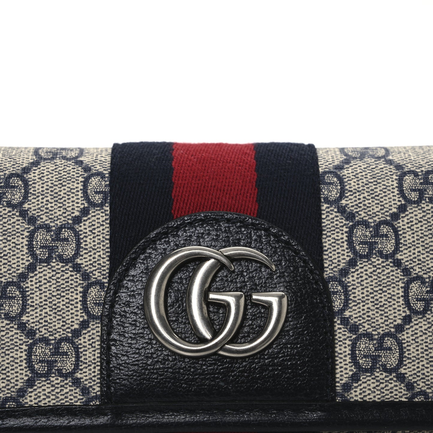 GG Supreme Monogram Web Small Ophidia Belt Bag 90 36 Beige Navy