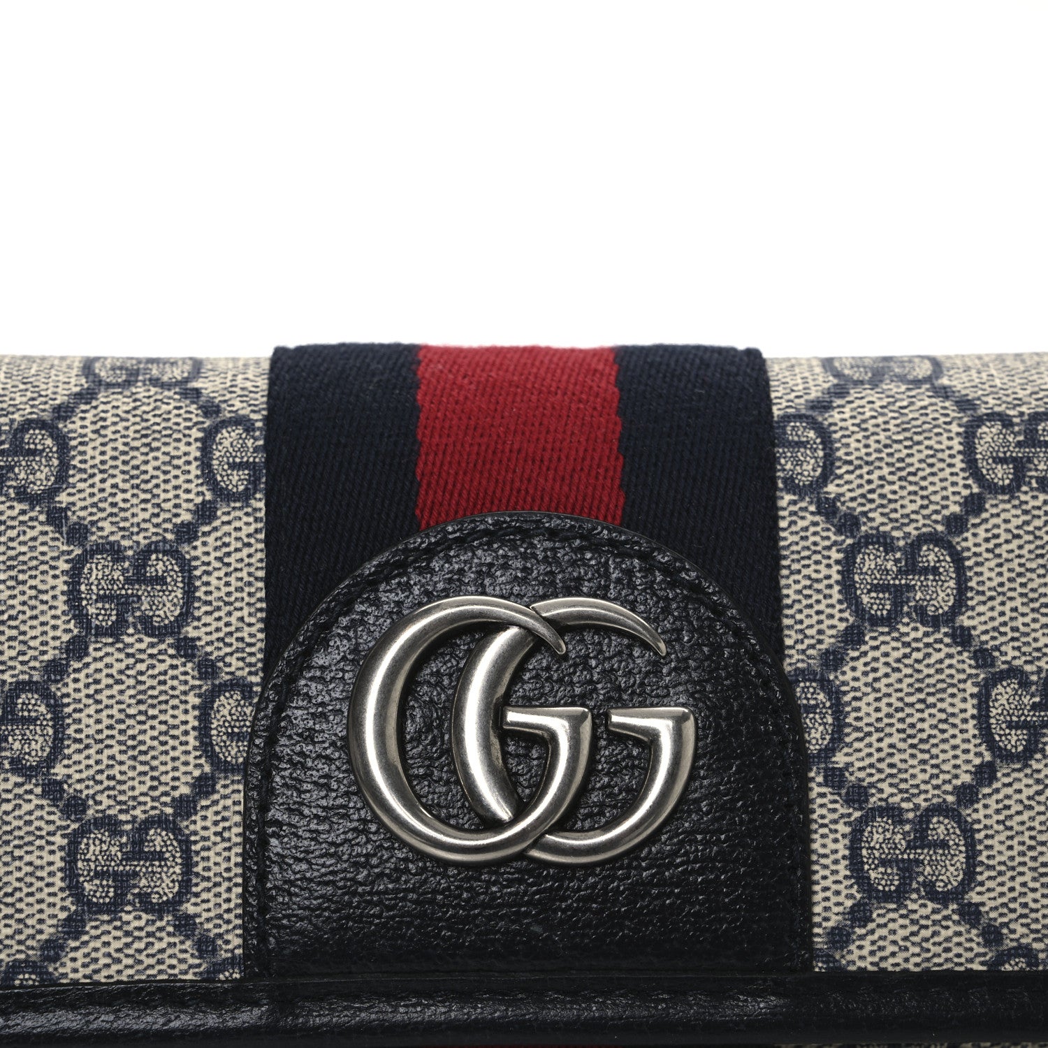 Gucci GG Supreme Monogram Web Small Ophidia Belt Bag 90 36 Beige Navy 8 of 10