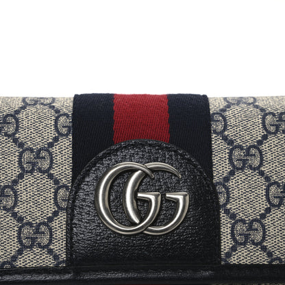 Gucci GG Supreme Monogram Web Small Ophidia Belt Bag 90 36 Beige Navy 8 of 10