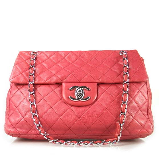 Chanel Washed Caviar Maxi Flap Fuchsia 1 of 10