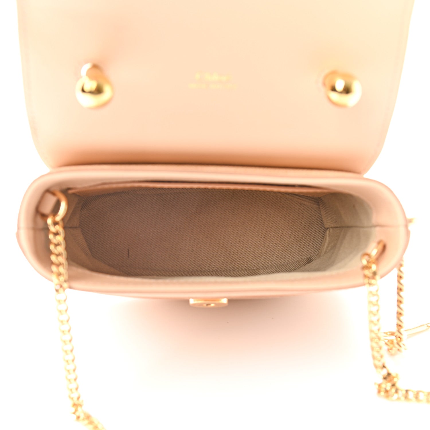 Chloe Calfskin Lizard Embossed Small Aby Lock Delicate Pink 4 of 8