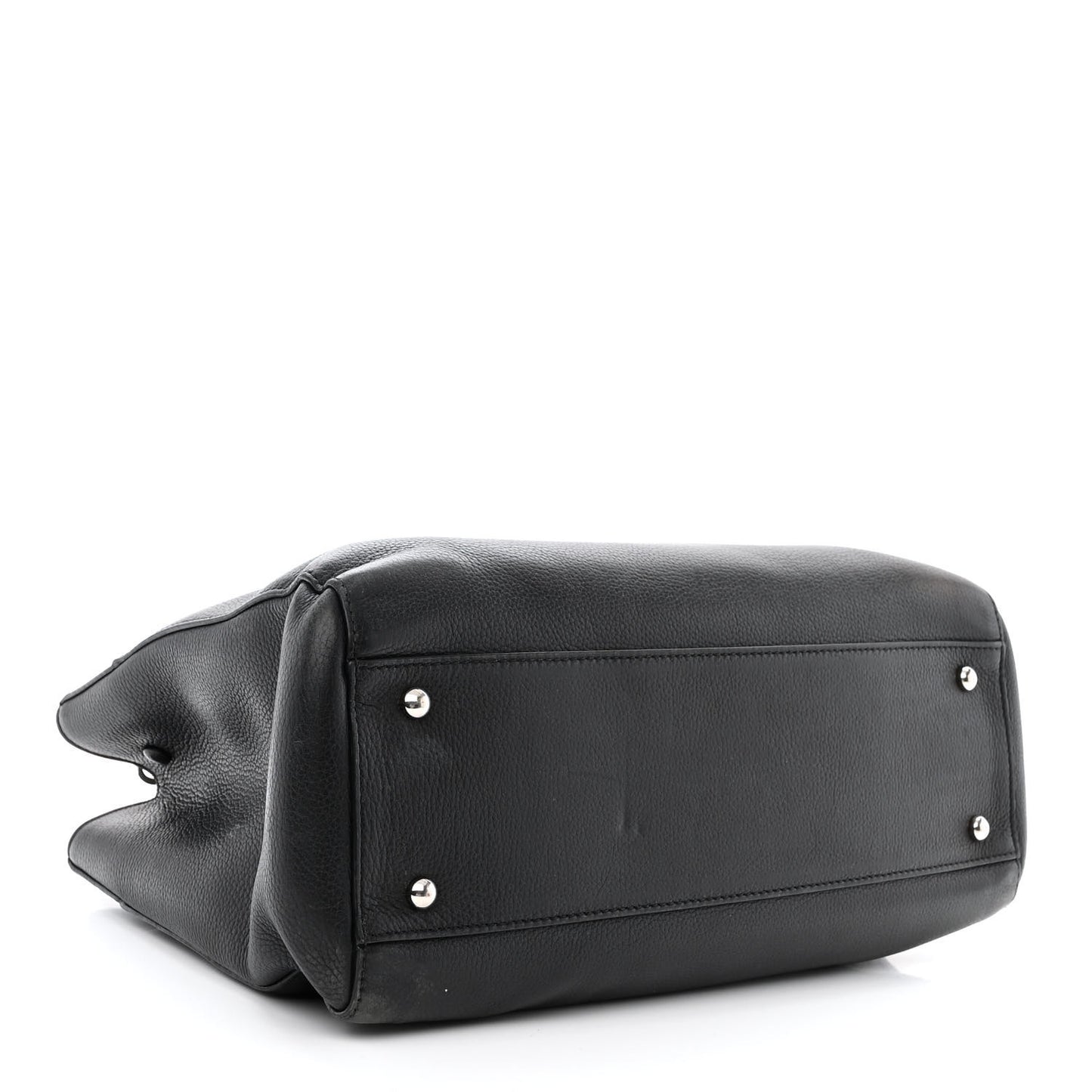 Grained Calfskin Small Neo Executive Shopper Tote Black