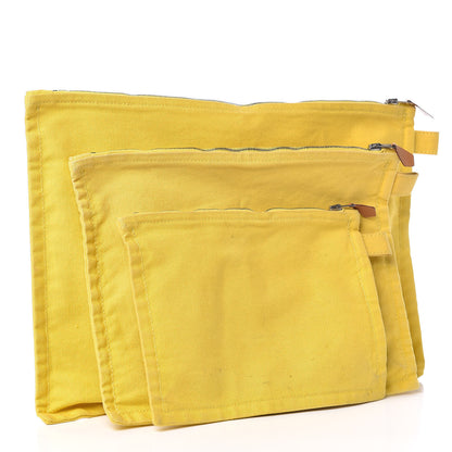 Hermes Cotton Canvas Bora Bora Pouch Set 4 of 23