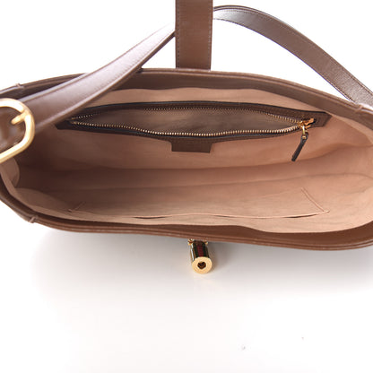 Gucci GG Supreme Monogram Azalea Calfskin Web Medium Jackie 1961 Hobo Beige Ebony Brown Sugar 4 of 10