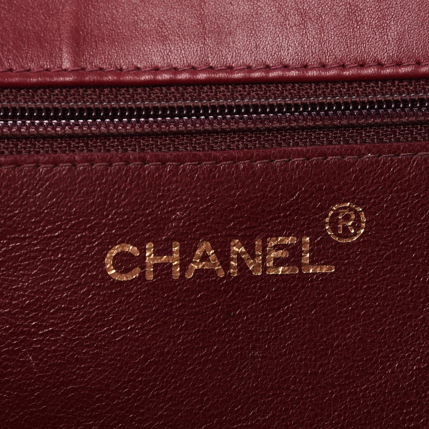 Lambskin CC Tote Dark Red