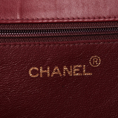 Chanel Lambskin CC Tote Dark Red 6 of 8