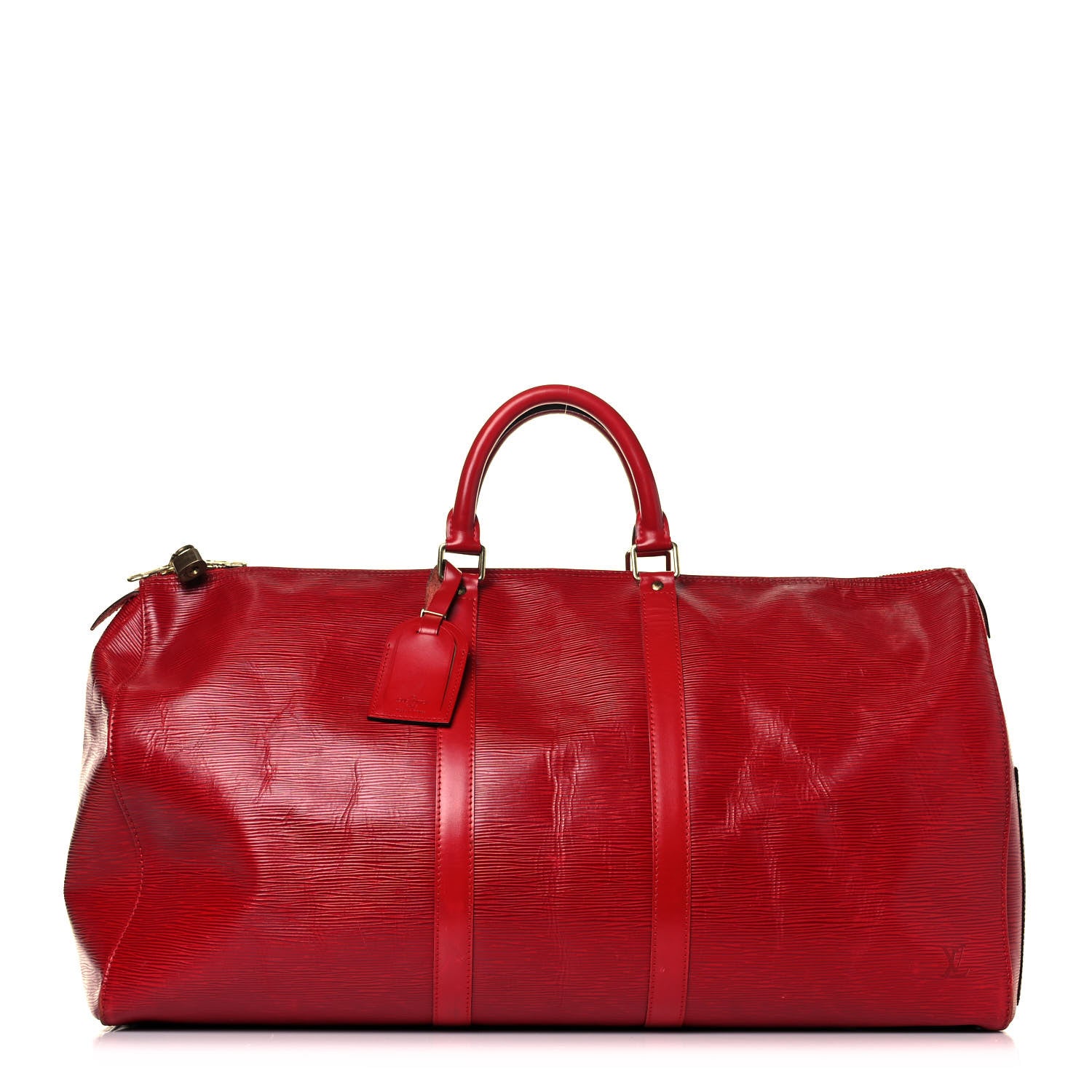 Louis Vuitton Epi Keepall 55 Castillan Red 1 of 32