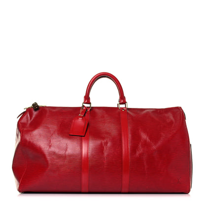 Louis Vuitton Epi Keepall 55 Castillan Red 1 of 32