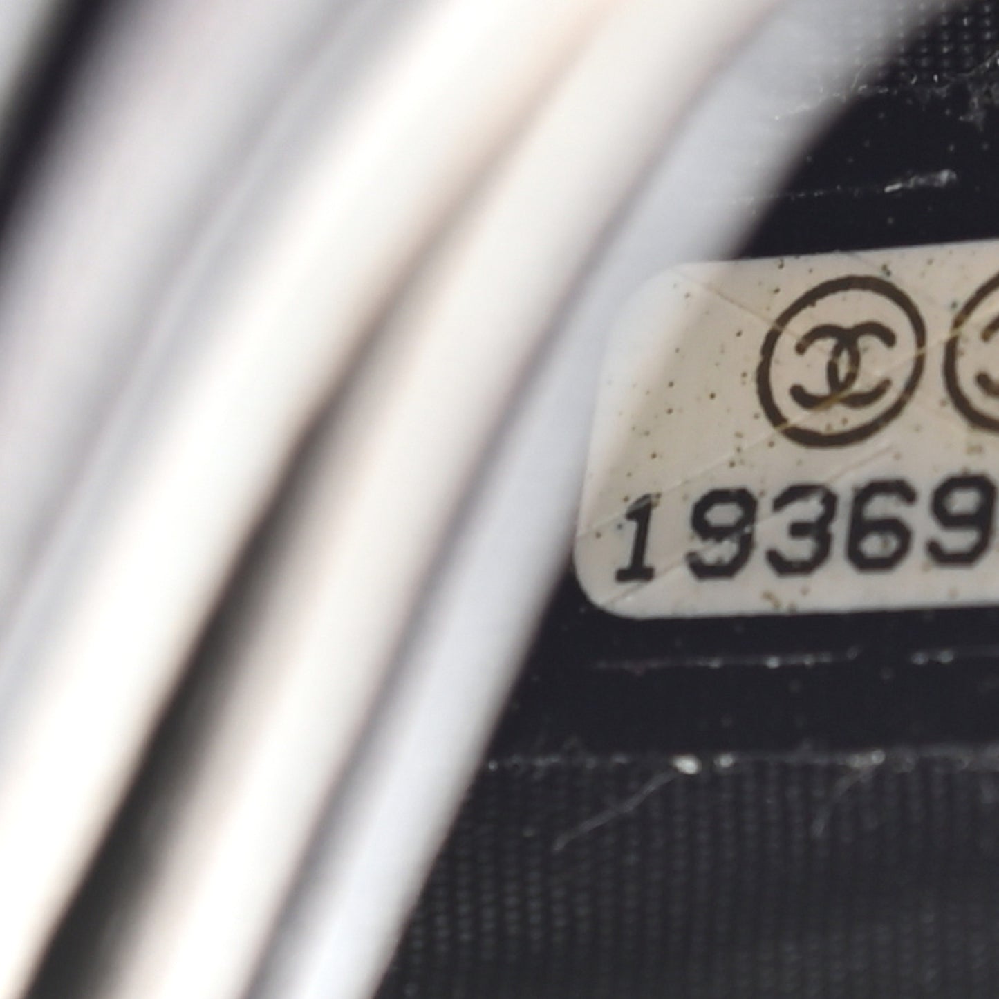 Lambskin Camellia Embossed Card Holder Black