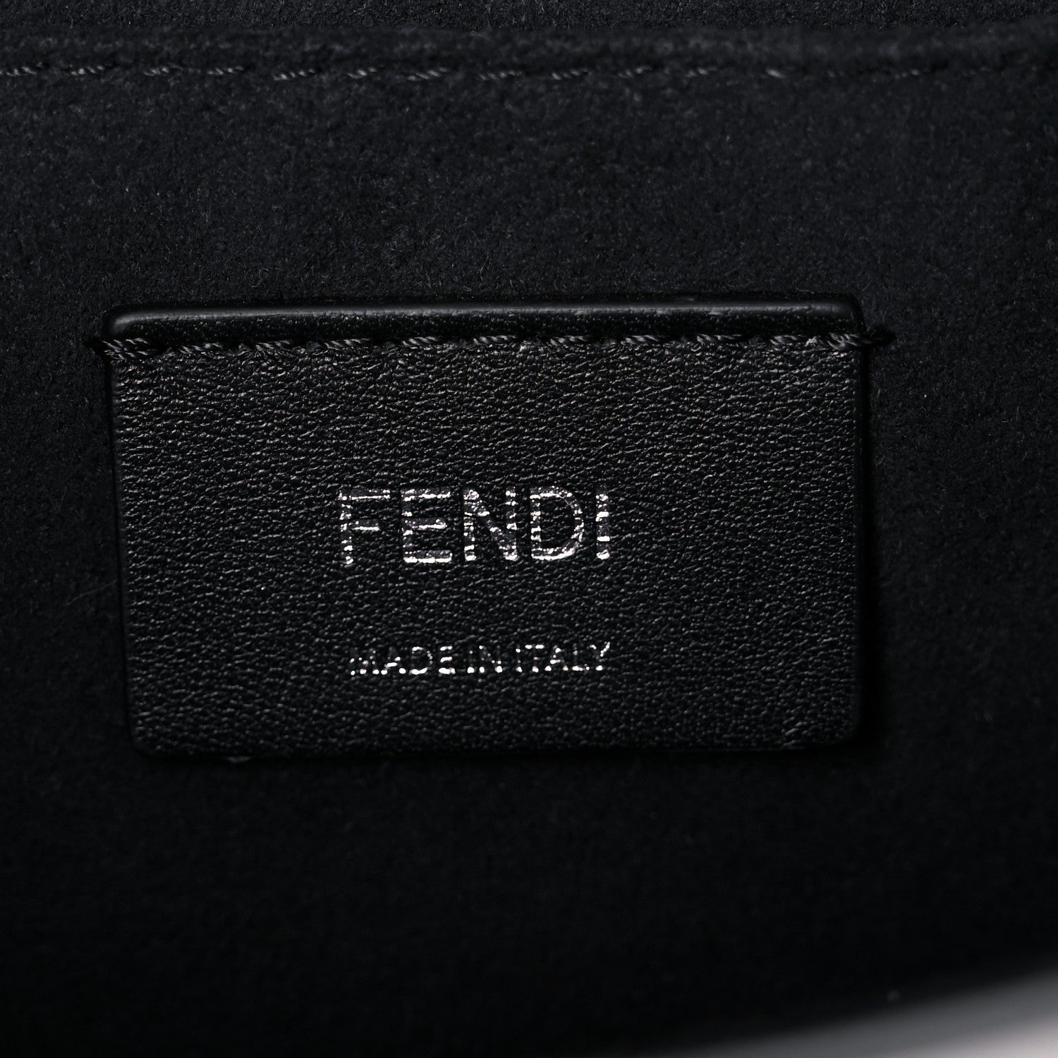 Fendi Vitello Century Velvet F is Fendi FF Embroidered Small Kan I Shoulder Bag White Black 5 of 13