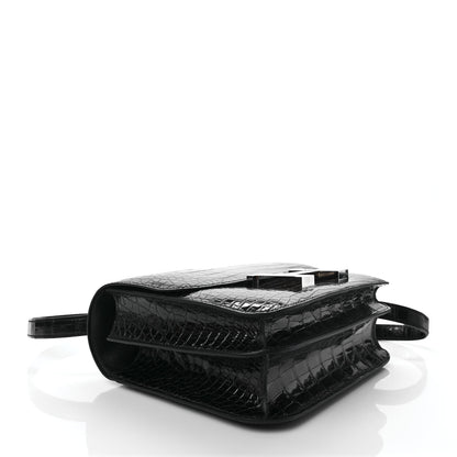 Hermes Shiny Alligator Enamel Constance 24 Black 3 of 8