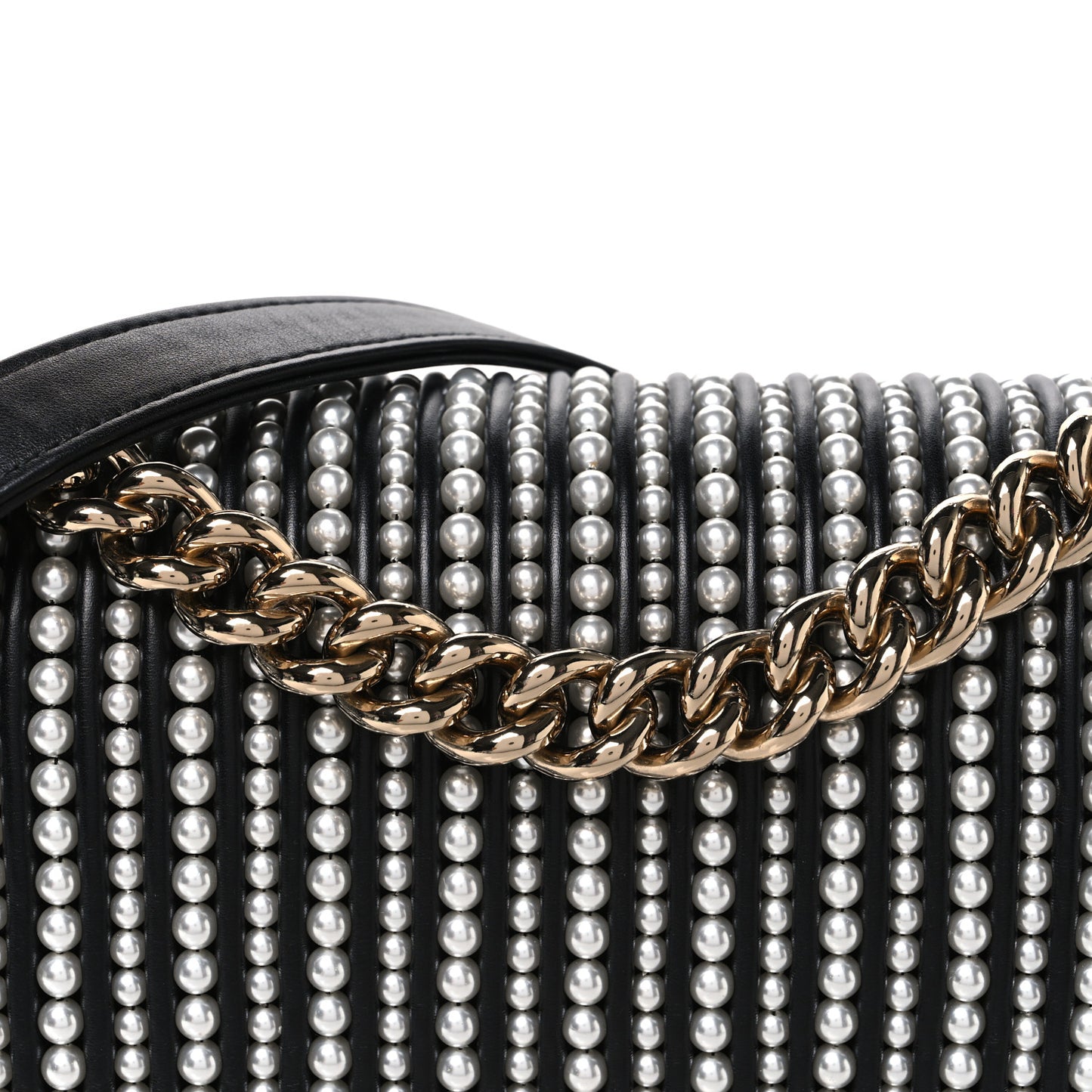 Calfskin Pearl Medium Chanel Pearls Boy Flap Black