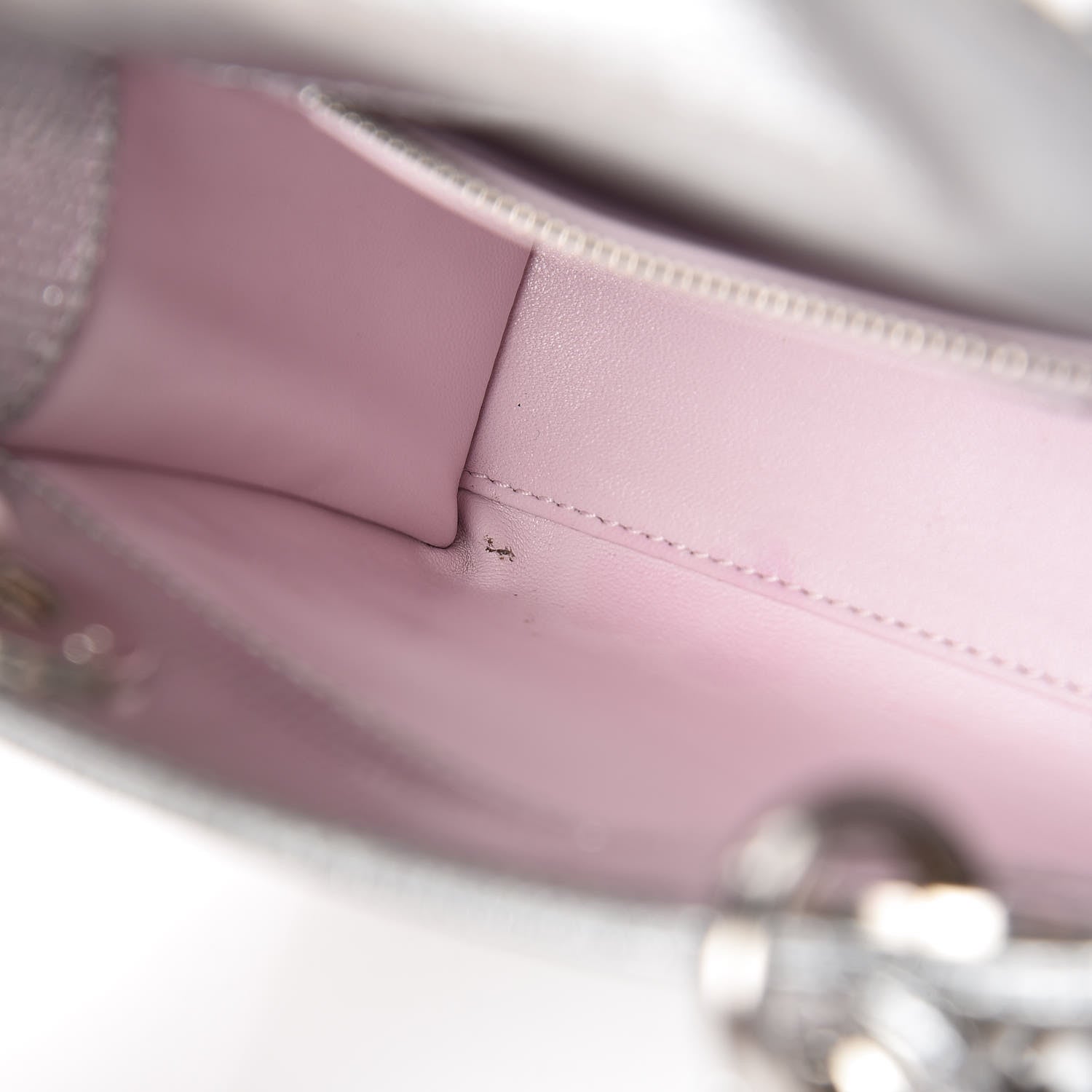 Christian Dior Metallic Lizard Mini Lady Dior Silver 8 of 17