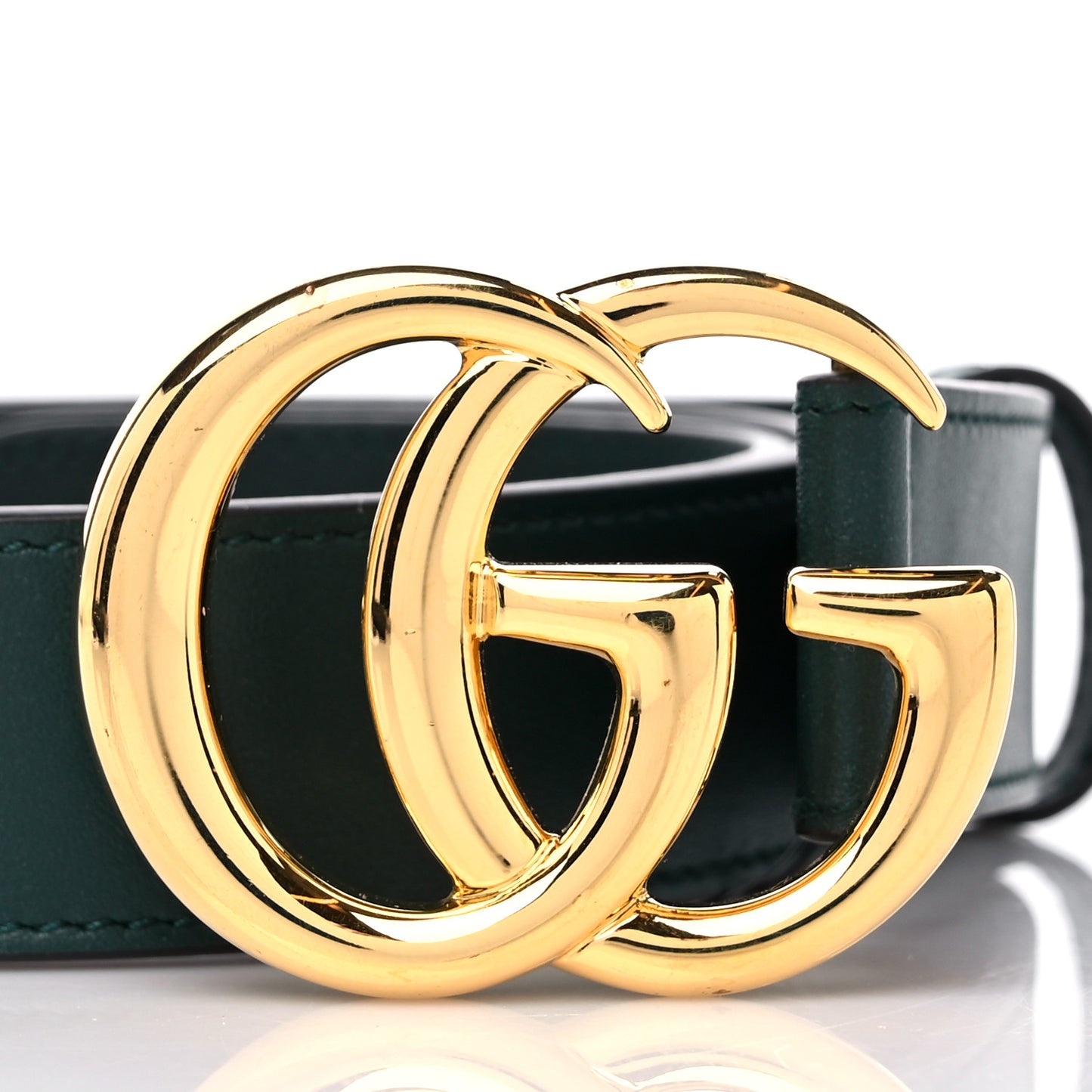 Plutone Calfskin Double G 30mm Belt 80 32 Verde