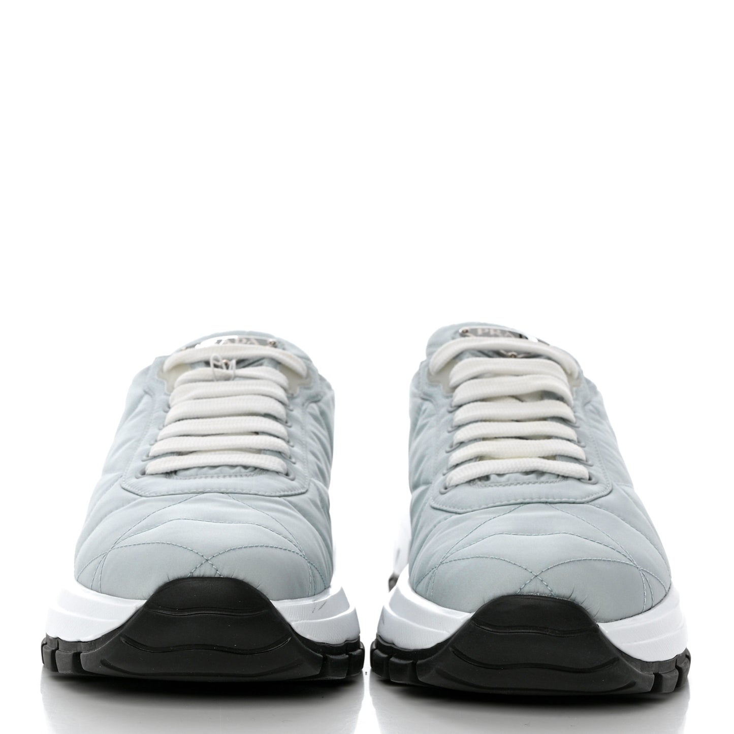 Re-Nylon Piuma Metal Triangle Logo Quilted 45mm Sneakers 40 Fiordaliso