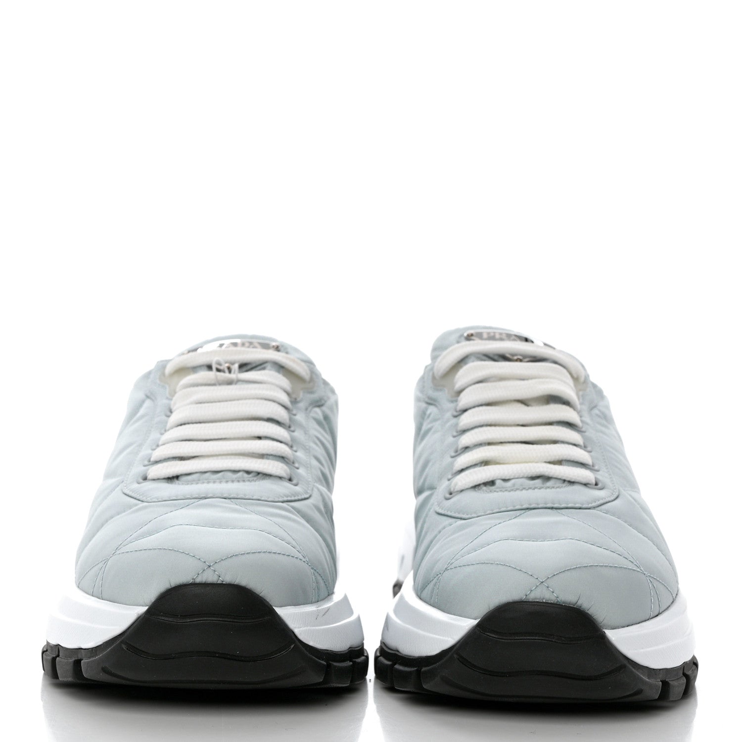 Prada Re-Nylon Piuma Metal Triangle Logo Quilted 45mm Sneakers 40 Fiordaliso 2 of 9