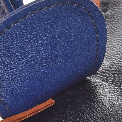 Hermes Milo Lambskin Grigri Rodeo Horse Bag Charm GM Black Bleu Saphir Gold 3 of 5