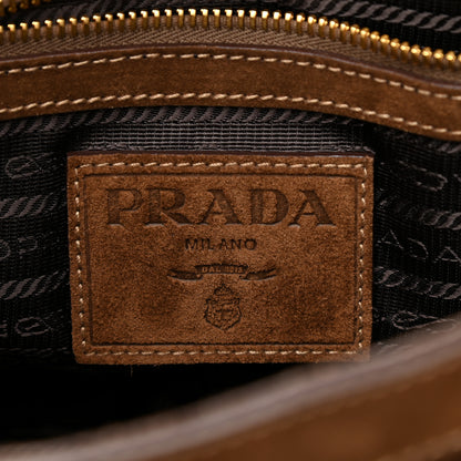 Prada Scamosciato Suede Shoulder Bag Brown 6 of 9