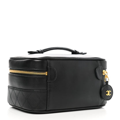 Chanel Lambskin Vanity Cosmetic Case Black 3 of 9
