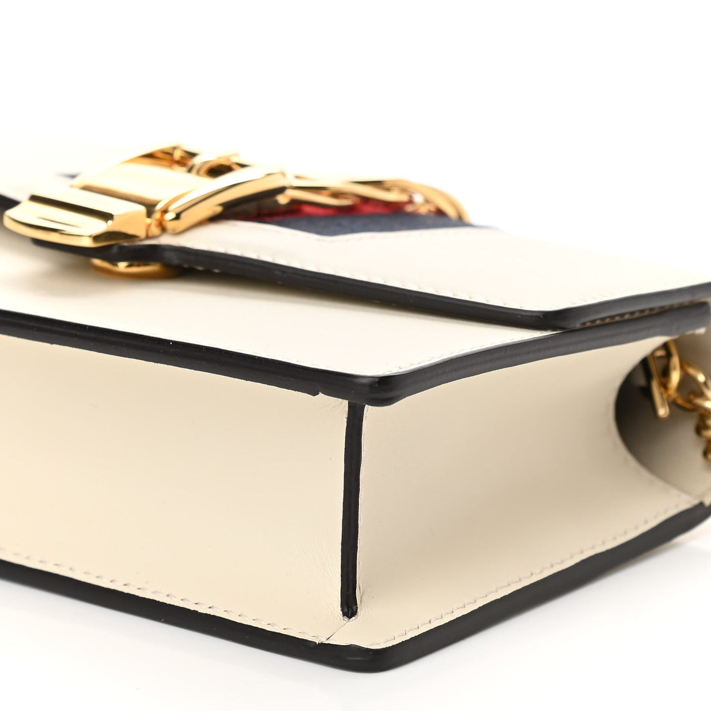 Calfskin Super Mini Sylvie Chain Shoulder Bag White