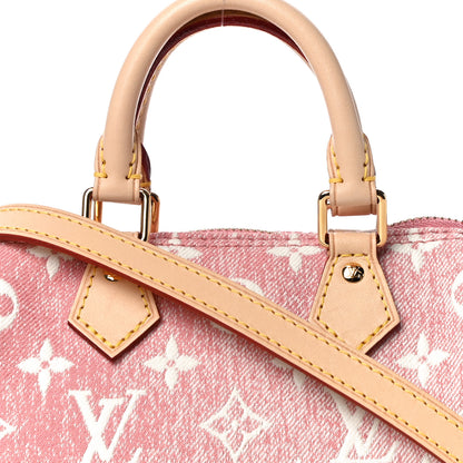 Louis Vuitton Monogram Jacquard Denim Nano Speedy Bandouliere Pink 7 of 10