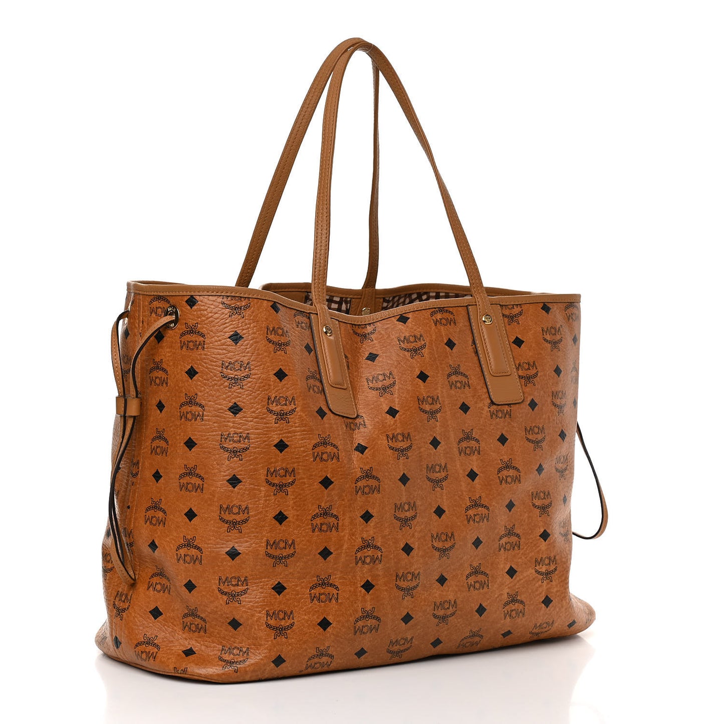 Visetos Large Liz Reversible Shopper Tote Cognac