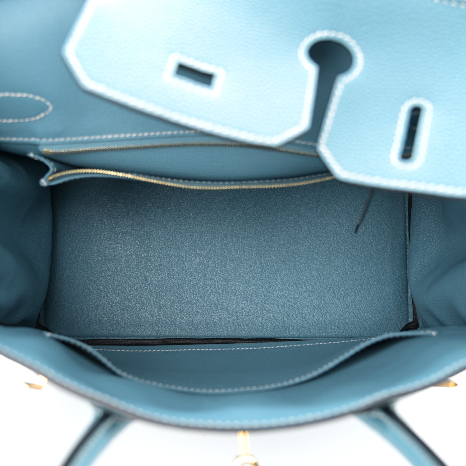 Hermes Togo Birkin 30 New Bleu Jean 6 of 14