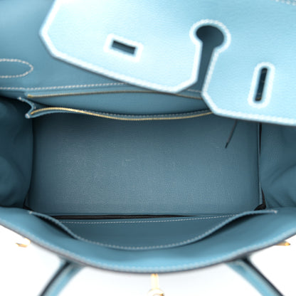 Hermes Togo Birkin 30 New Bleu Jean 6 of 14