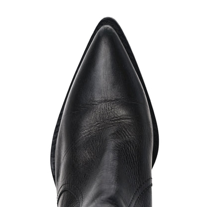 Chanel Calfskin Embroidered Western Cowboy Boots 39 Black 7 of 10