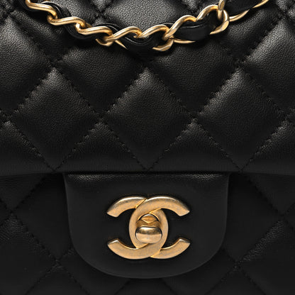 Chanel Lambskin Quilted Mini Rectangular Flap Black 8 of 10