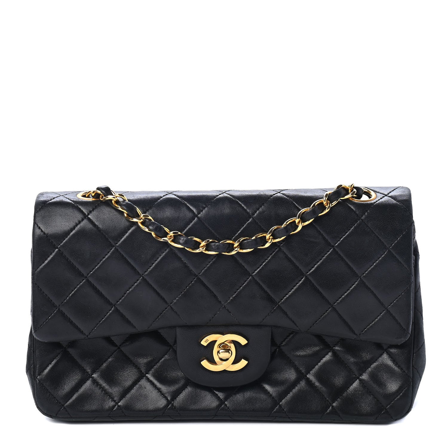 Chanel Lambskin Quilted Small Double Flap Black 1 of 4