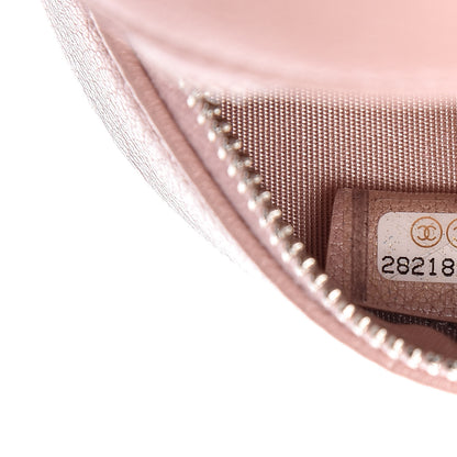 Chanel Goatskin Camellia Quilted Round Clutch With Chain Light Pink 7 of 10