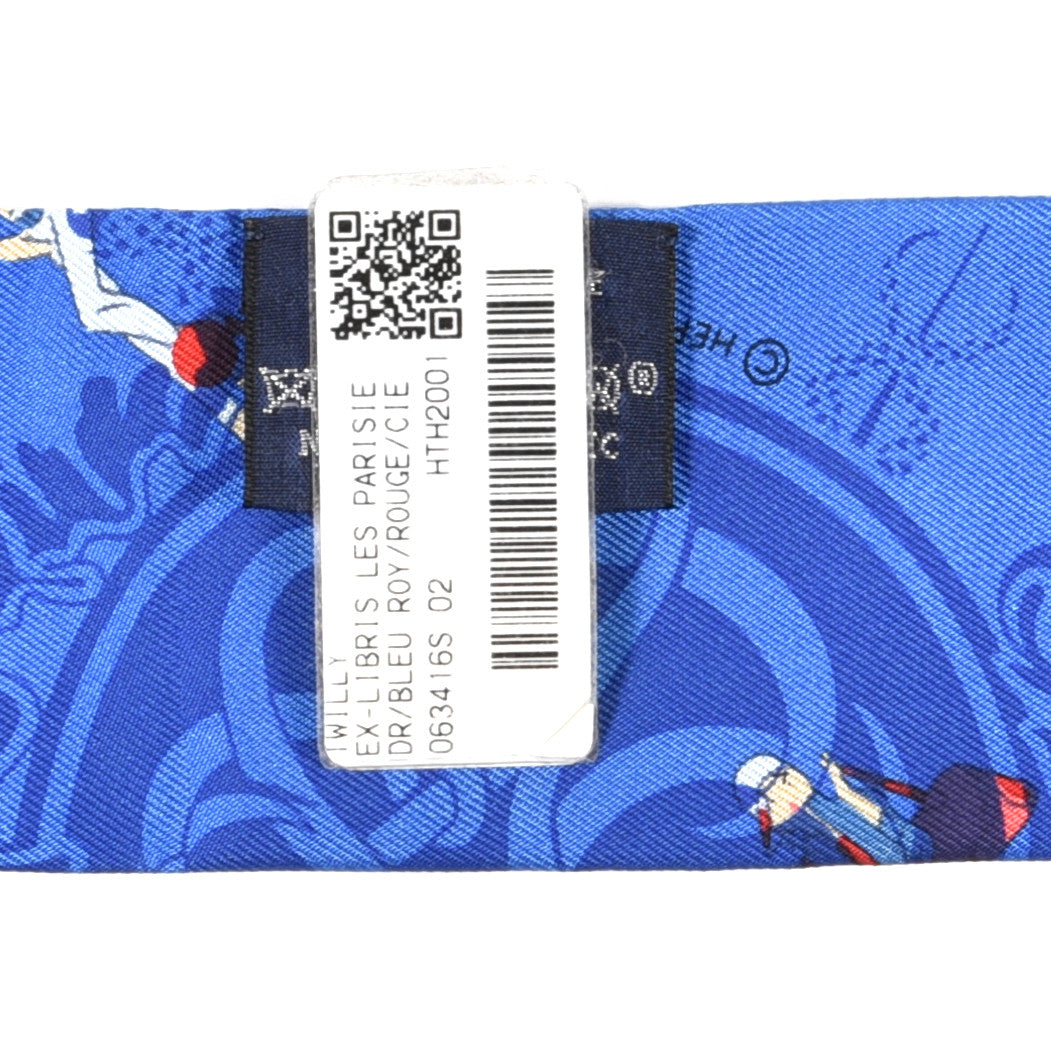 Silk Ex-Libris Les Parisiennes Twilly Bleu Royal Rouge Ciel