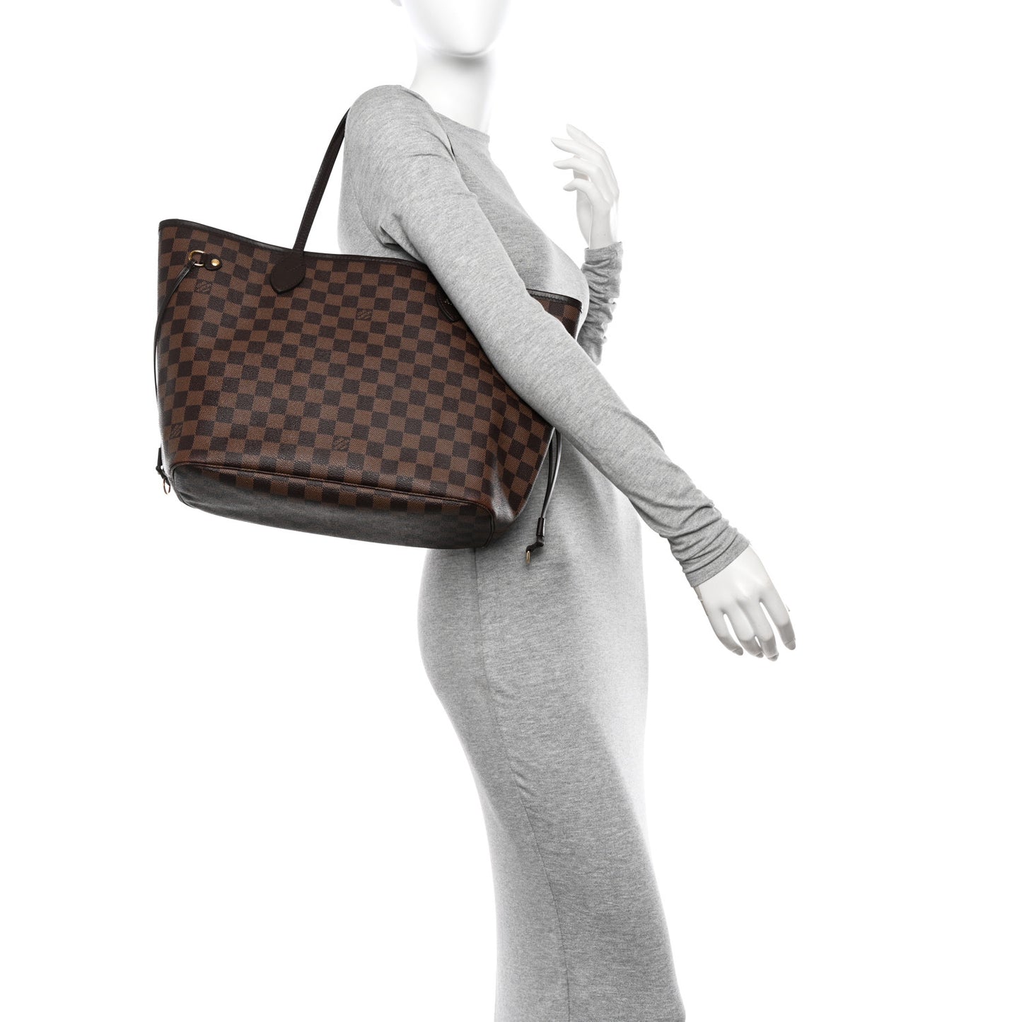 Damier Ebene Neo Neverfull MM Rose Ballerine