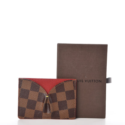 Louis Vuitton Damier Ebene Caissa Card Holder Cherry 8 of 8