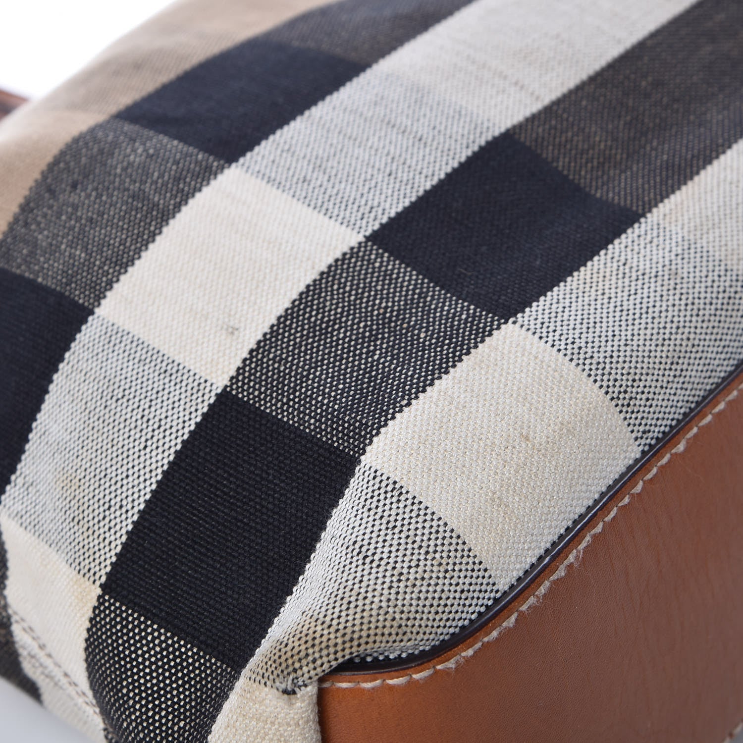 Burberry Canvas Mega Check Medium Tottenham Brit Tote Saddle Brown 15 of 15