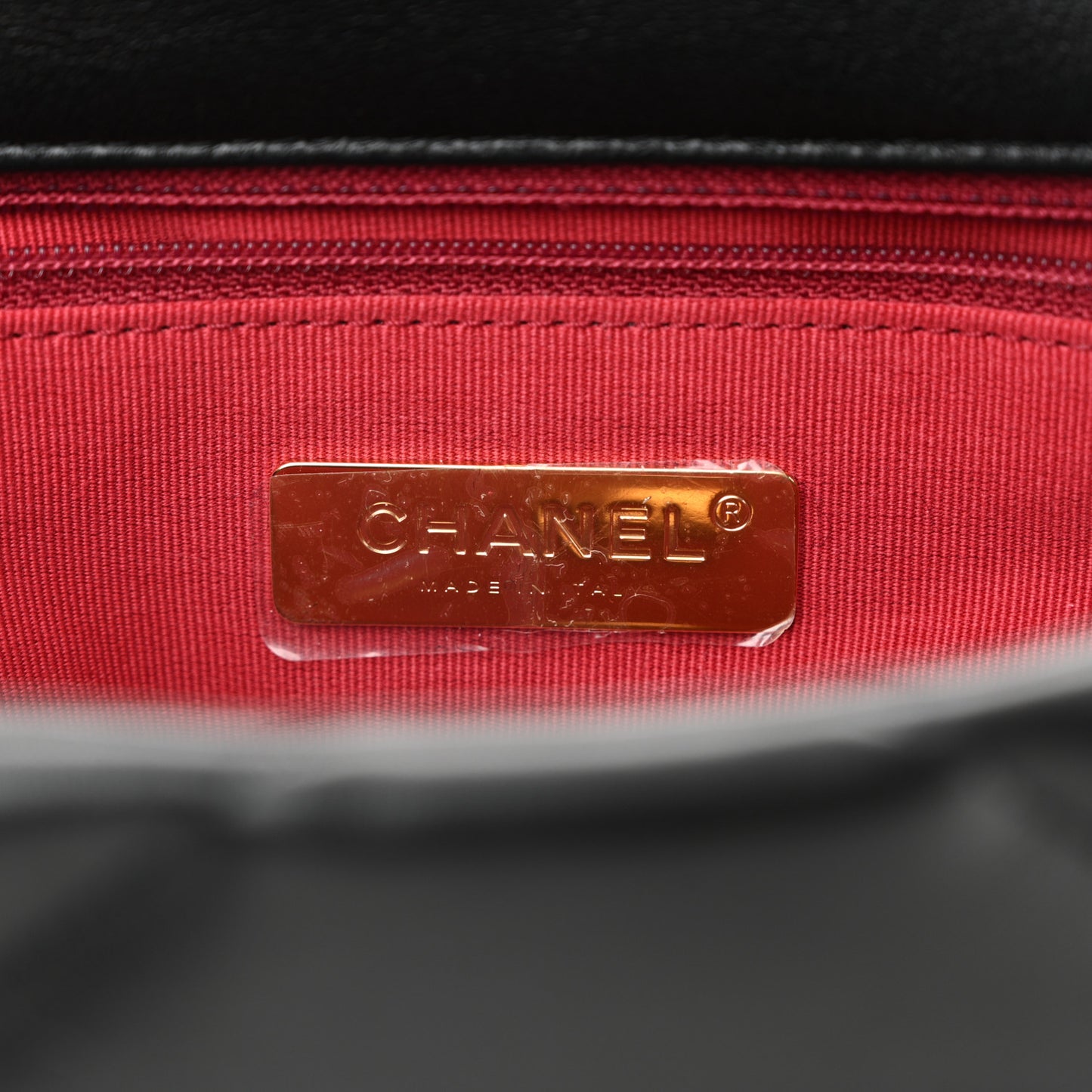 Lambskin Quilted Medium Chanel 19 Flap Black