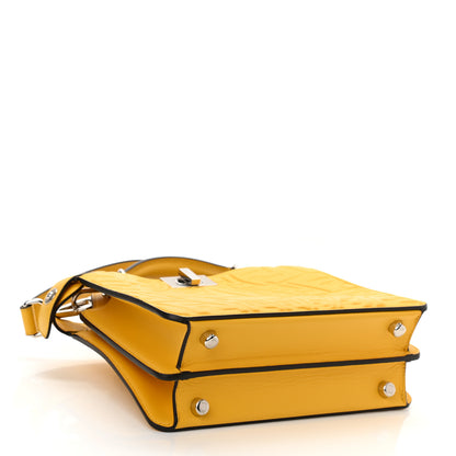 Fendi X SARAH COLEMAN Nappa FF Fish Eye Embossed Mini Peekaboo I SEE U Satchel Mimosa 4 of 10
