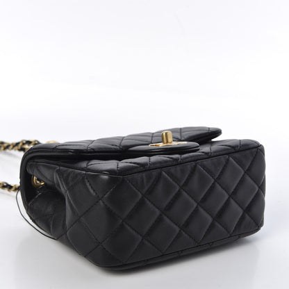 Chanel Lambskin Quilted Mini Pearl Crush Flap Black 2 of 9