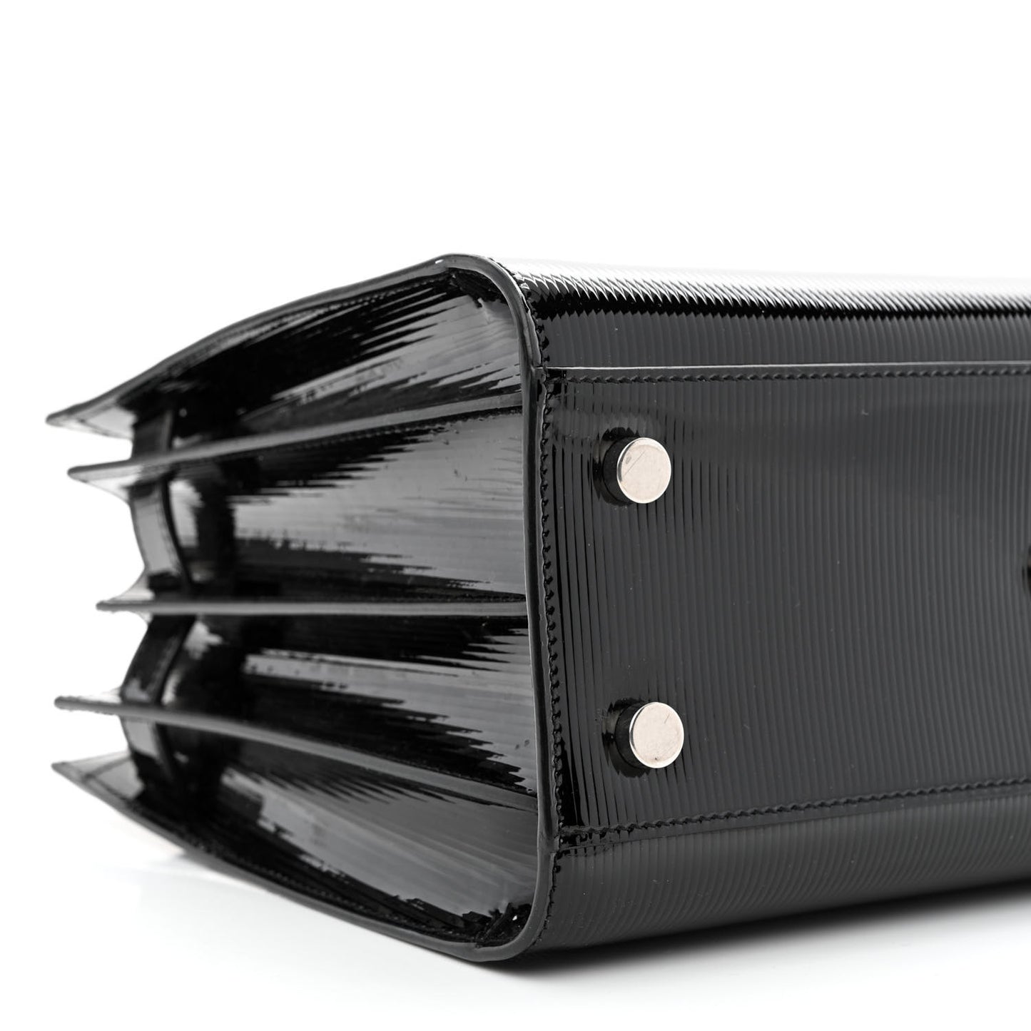Ribbed Patent Calfskin Baby Sac De Jour Black