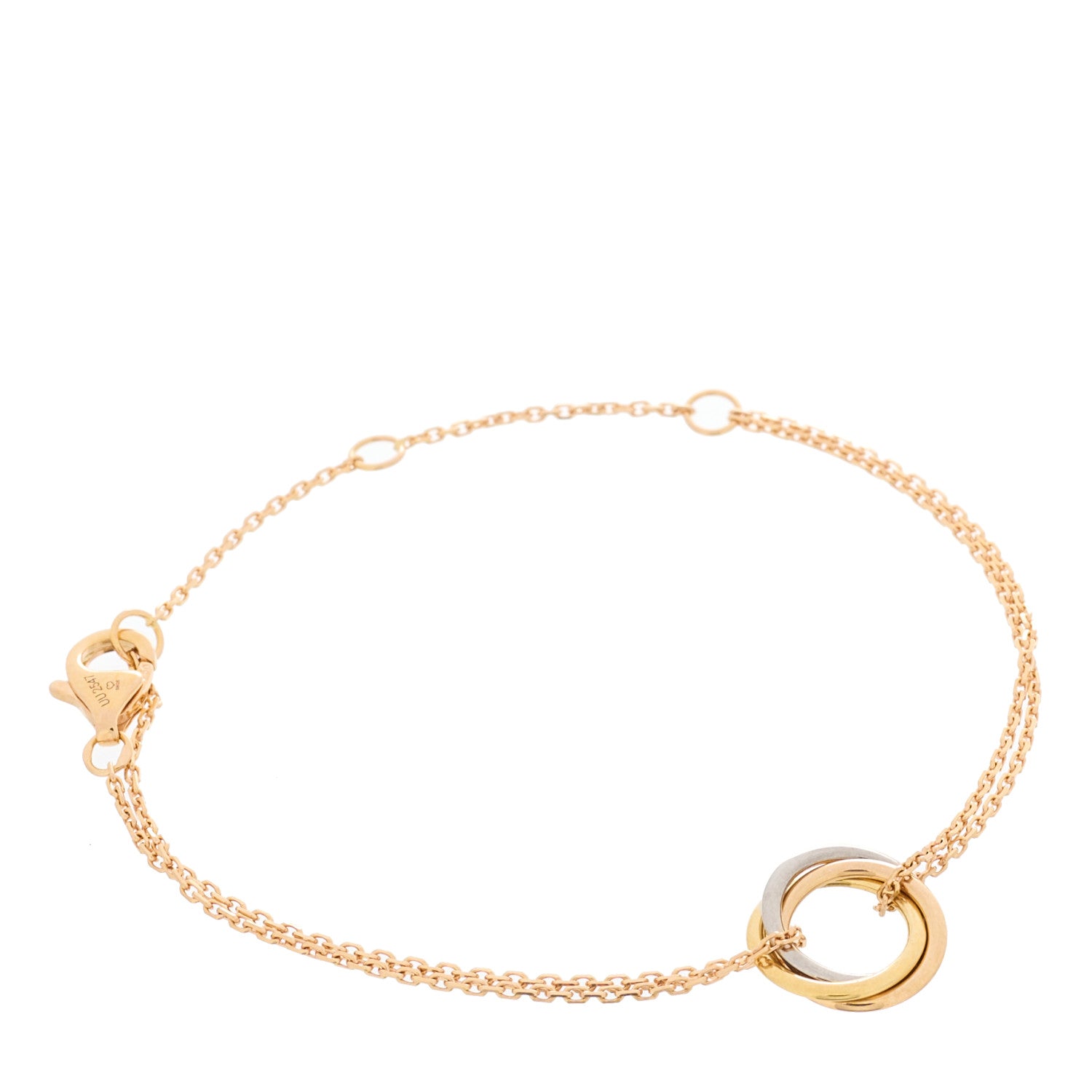 Cartier 18K Pink Yellow White Gold Trinity Bracelet 1 of 5