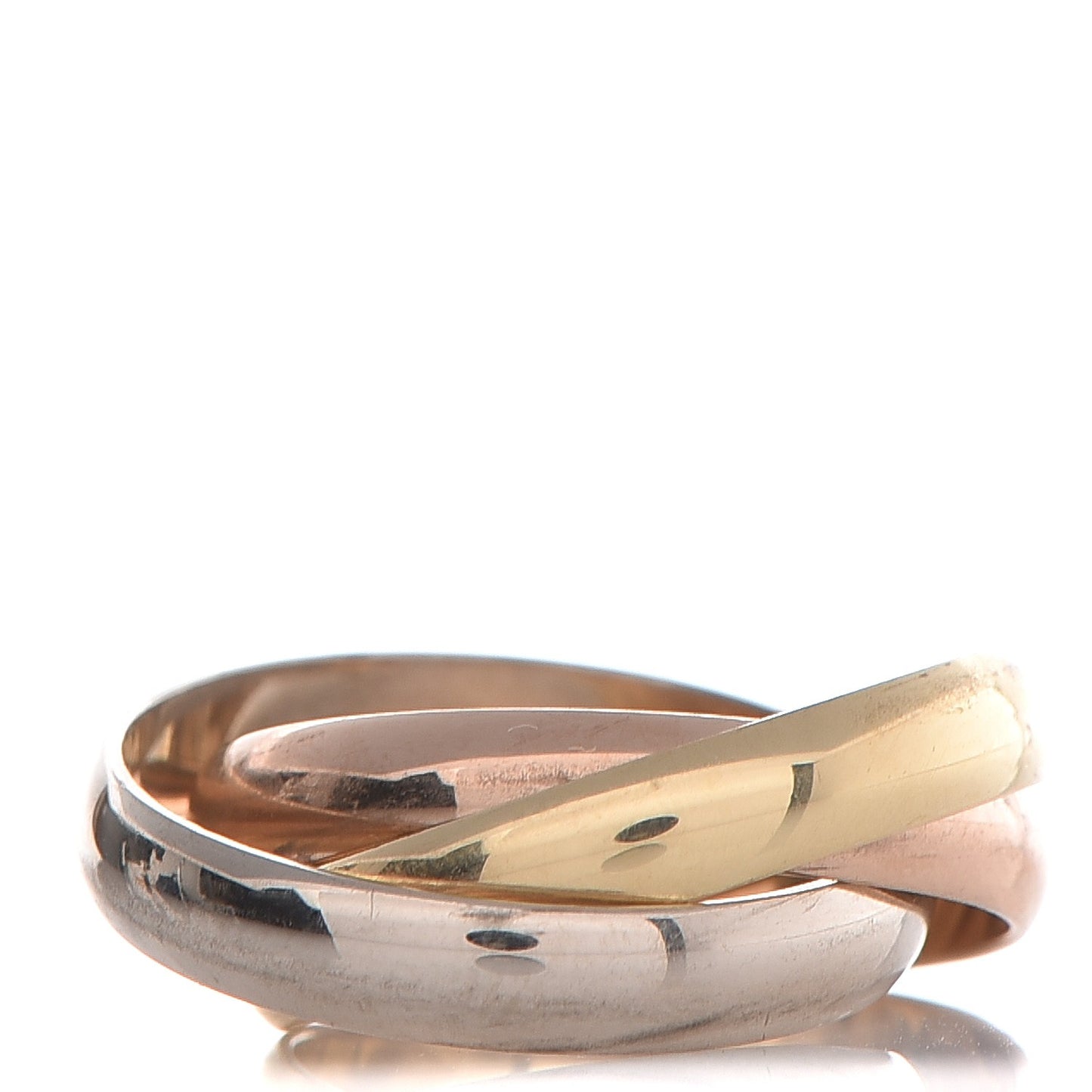 18K Pink Yellow White Gold Les Must De Trinity Ring 49 4.75