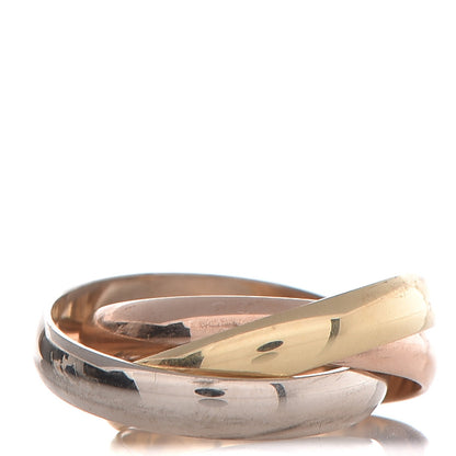 Cartier 18K Pink Yellow White Gold Les Must De Trinity Ring 49 4.75 1 of 8